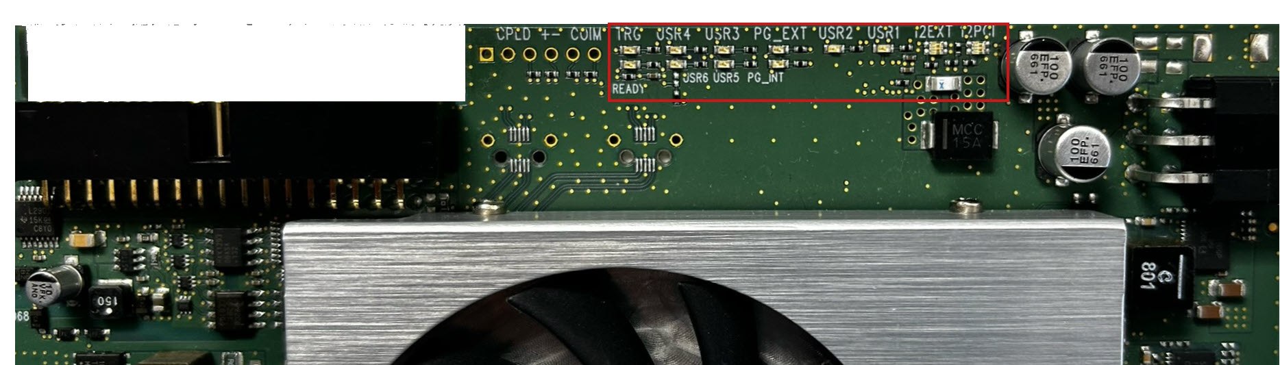 imaFlex CXP-12 Quad 보드의 LED imaFlex CXP-12 Quad 보드의 LED