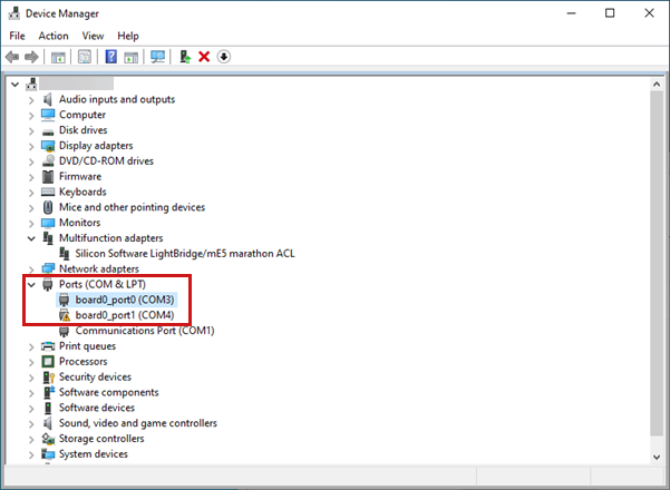 CLComDriver: Device Manager의 포트