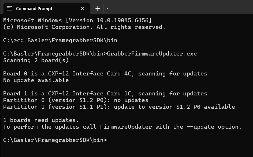 GrabberFirmwareUpdater Check