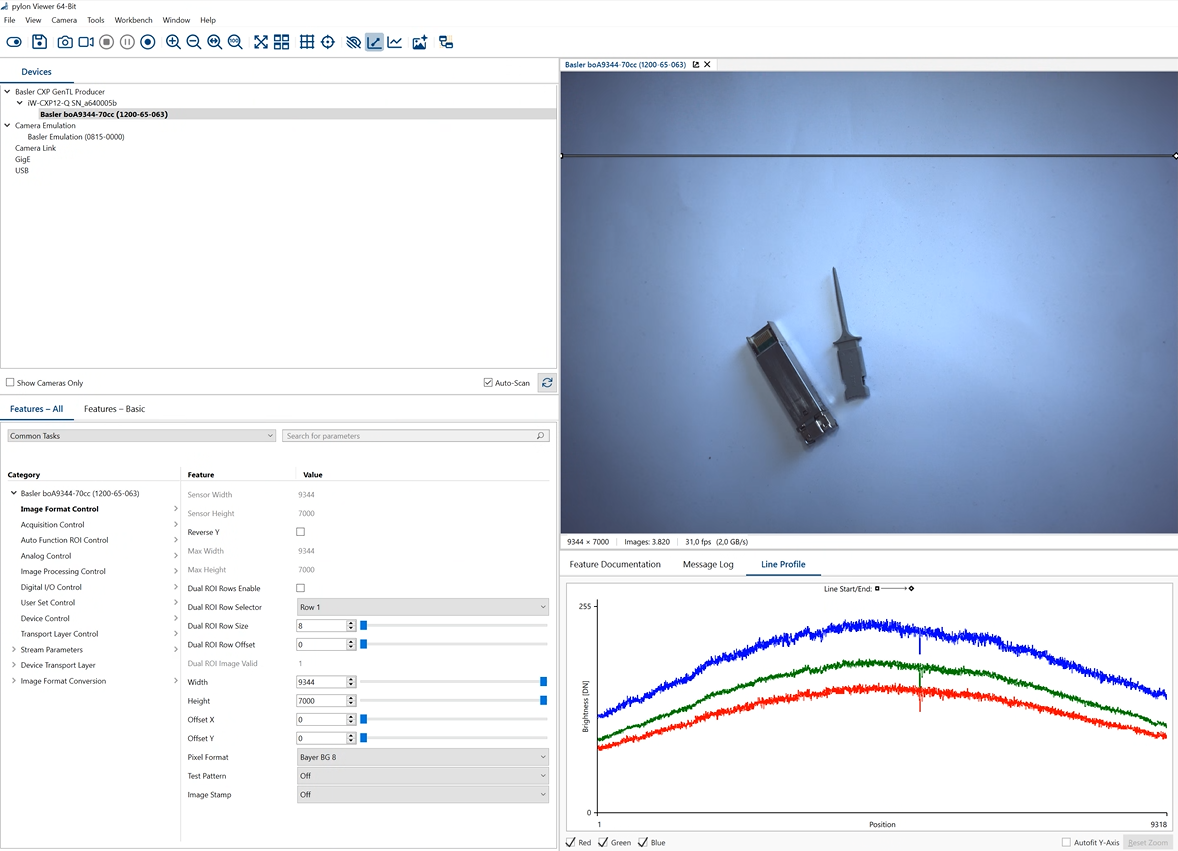 pylon Viewer: Image Acquisition