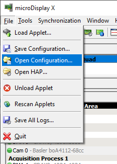 microDisplay X: Open Configuration