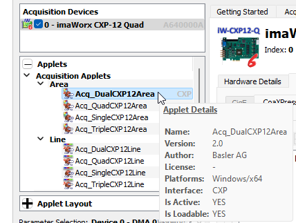 Applet 선택