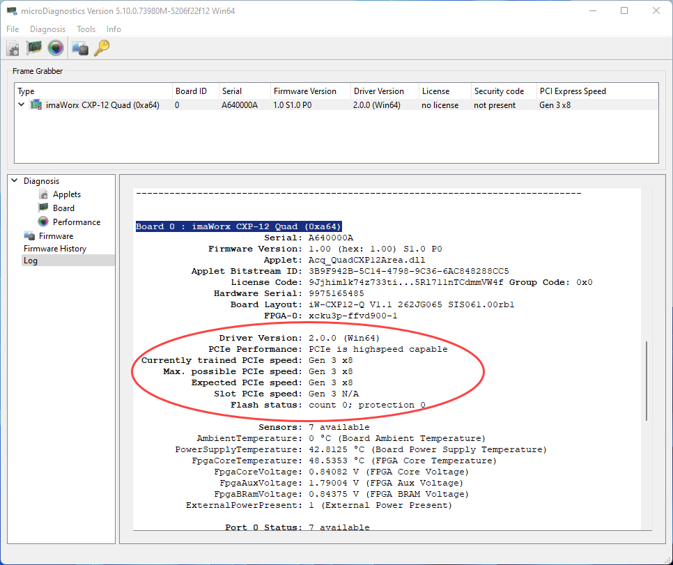 microDiagnostics: Log