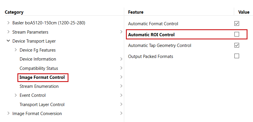 pylon Viewer: Automatic ROI Control pylon Viewer: Automatic ROI Control