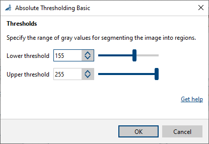 Absolute Thresholding vTool 설정