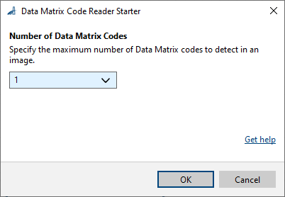 Data Matrix Code Reader Starter vTool 설정