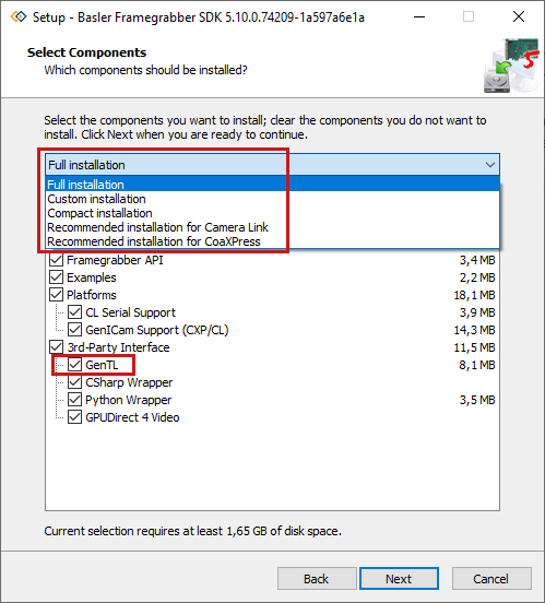 GenTL을 사용한 Framegrabber SDK 설치 GenTL을 사용한 Framegrabber SDK 설치