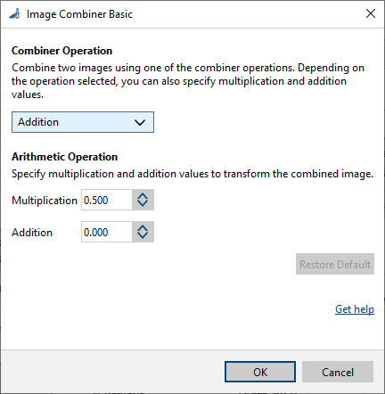 Image Combiner vTool 기본 설정
