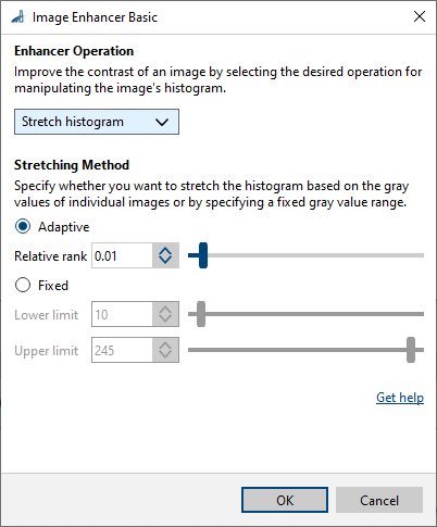 Image Enhancer vTool 기본 설정