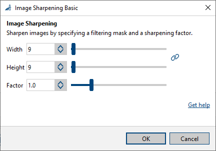 Image Sharpening vTool 기본 설정