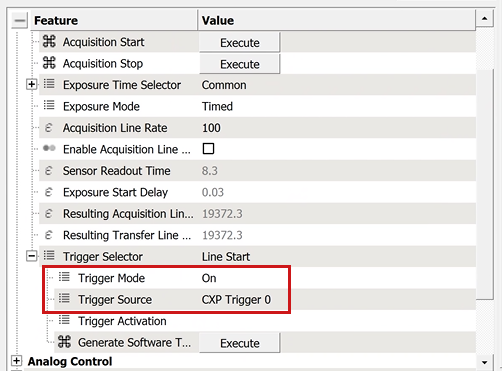 microDisplay X에서의 Camera Trigger Mode microDisplay X에서의 Camera Trigger Mode