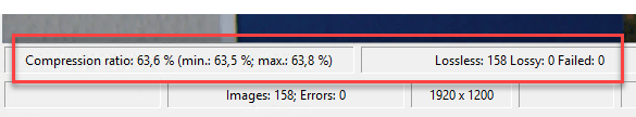 Compression Beyond 상태 표시줄 Compression Beyond 상태 표시줄