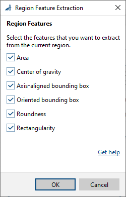 Region Feature Extraction vTool 설정 Region Feature Extraction vTool 설정