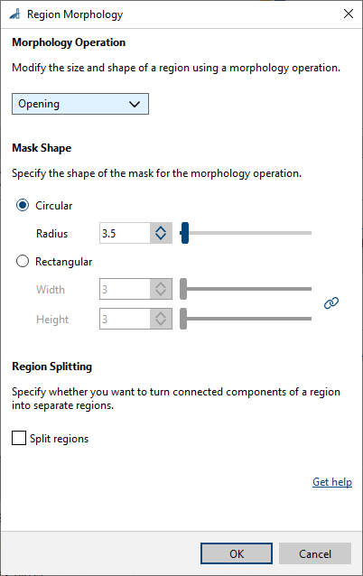 Region Morphology vTool 설정