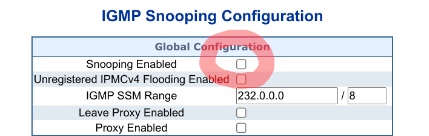 Snooping 비활성화 Snooping 비활성화