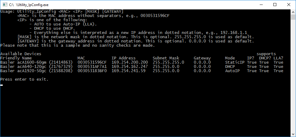 Utility_IpConfig Sample Code Utility_IpConfig Sample Code