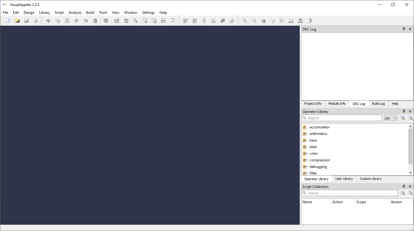 VisualApplets 메인 창